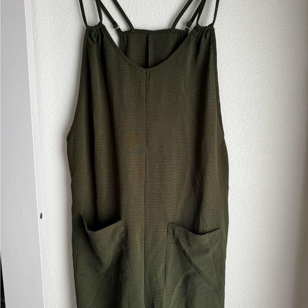 SHEIN Olive Green Casual Romper